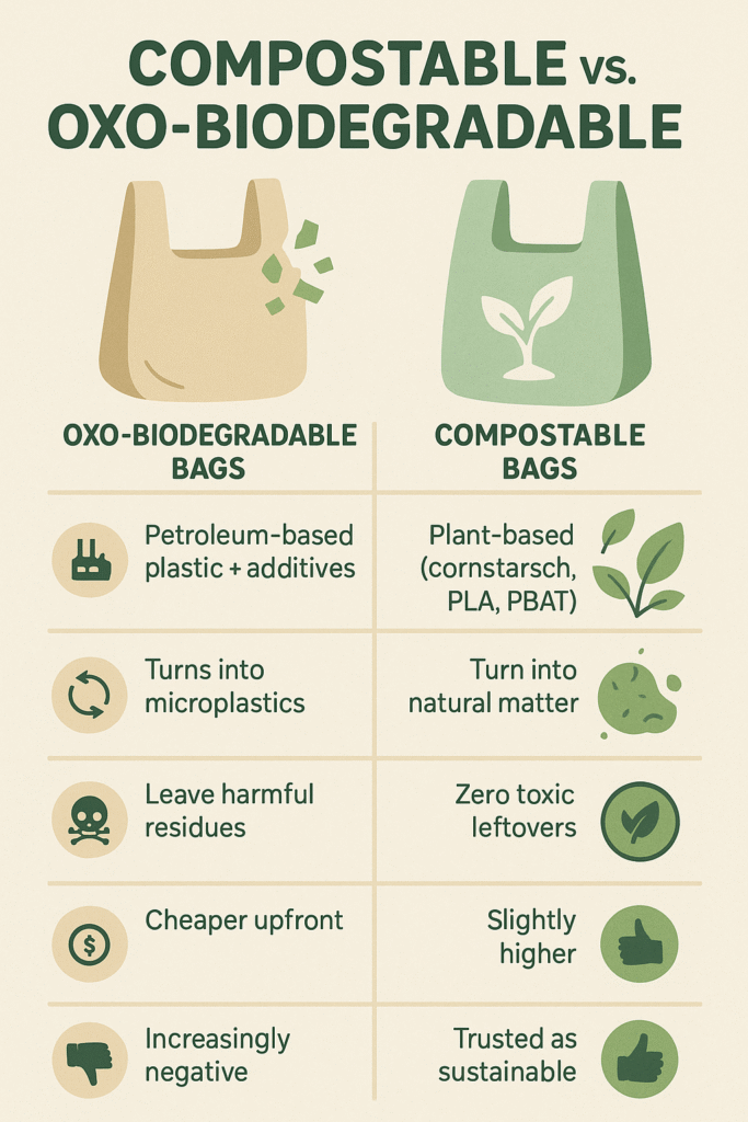 Compostable vs. Oxo-Biodegradable